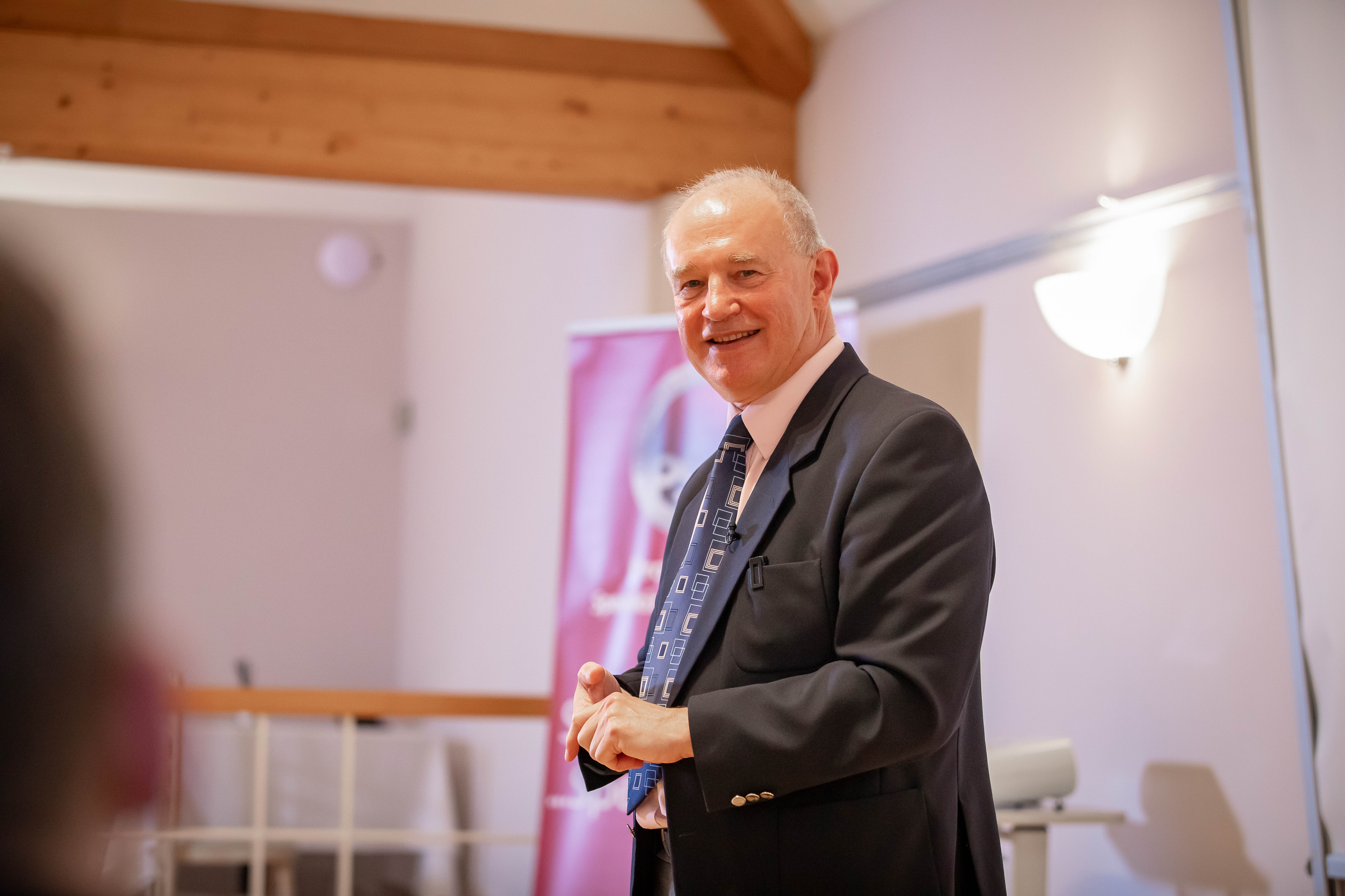 Bob delivering a talk